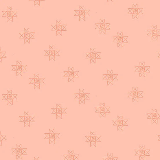 Petals and Stitches - Ohio Star - Coral
