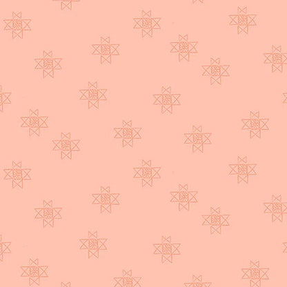 Petals and Stitches - Ohio Star - Coral