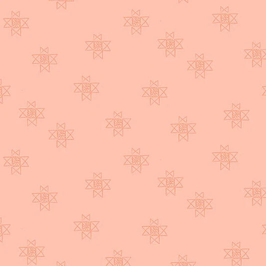 Petals and Stitches - Ohio Star - Coral