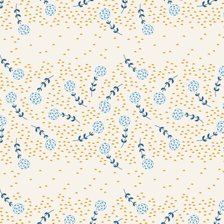 Modern Meadow - Flower Field - Indigo