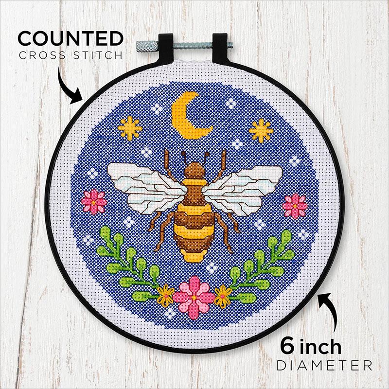 Expressive Bee - cross stitch kit